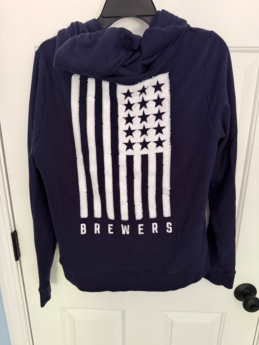 PINK Milwaukee Brewers Hoodie with White Trim and Contrast Stitching - Picture 3 of 3